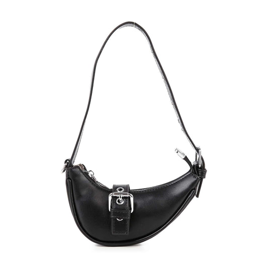 Buckle Accented Petite Hobo Shoulder Bag