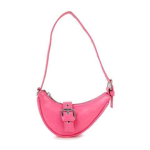 Buckle Accented Petite Hobo Shoulder Bag