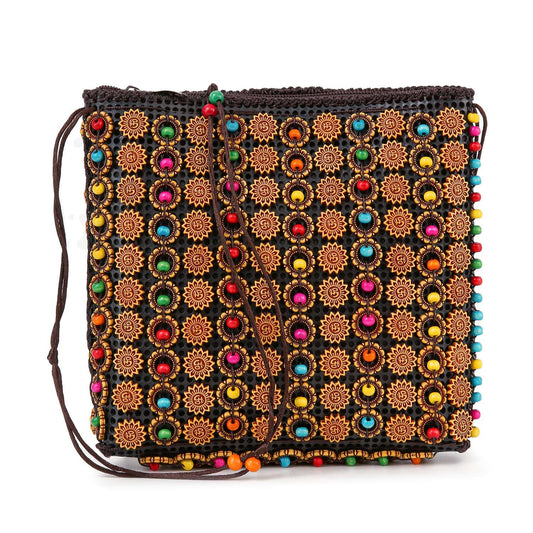 Beaded Boho Crossbody Bag