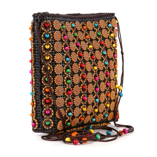 Beaded Boho Crossbody Bag