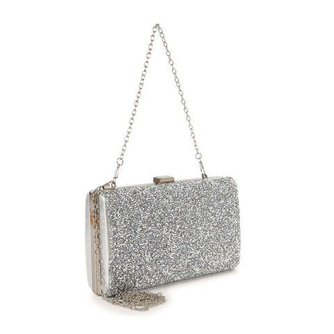 Dazzling Cluster Stone Accented Evening Bag