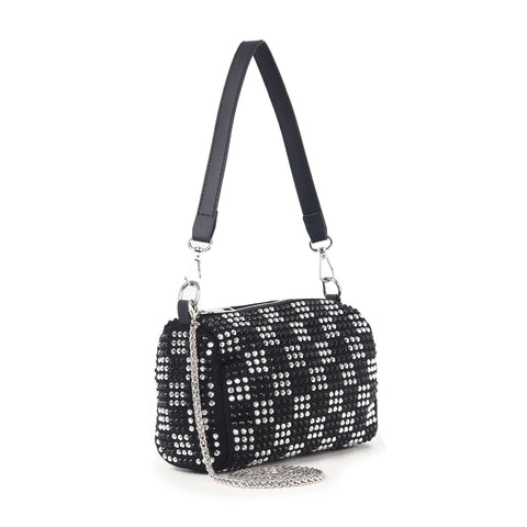 Rhinestone Checkerboard Design Fashion Bag