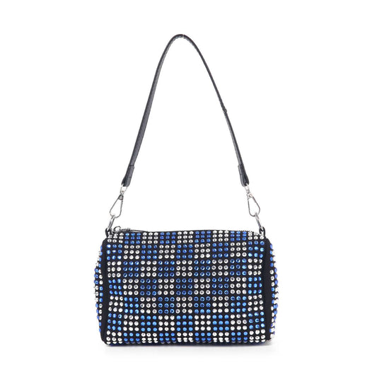 Rhinestone Checkerboard Design Fashion Bag