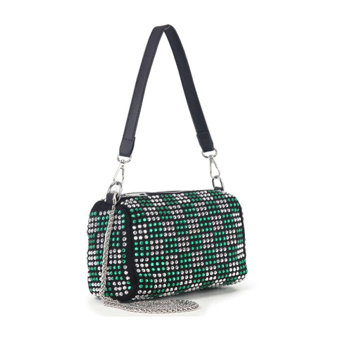 Rhinestone Checkerboard Design Fashion Bag