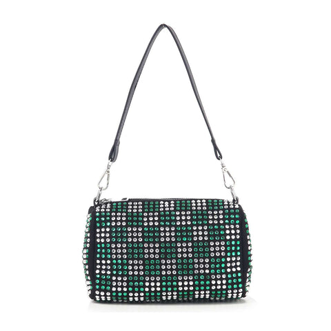 Rhinestone Checkerboard Design Fashion Bag