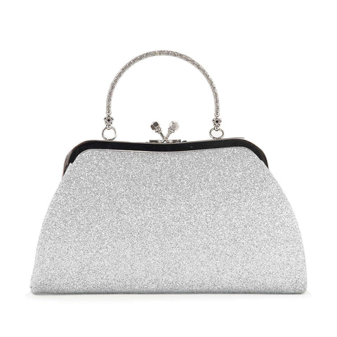 Glittery Pleated Petite Evening Bag