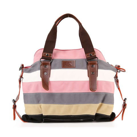 Large Colorful Striped Tote Bag