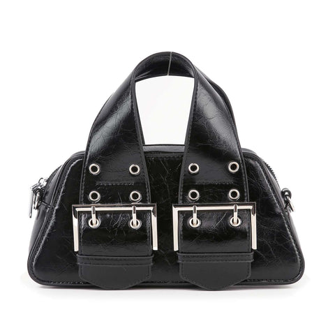 Buckle Accented Hand Tote