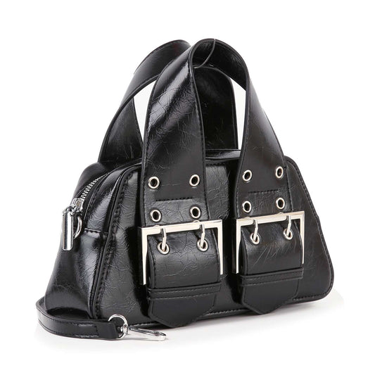 Buckle Accented Hand Tote