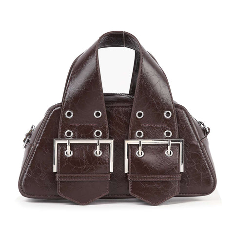 Buckle Accented Hand Tote