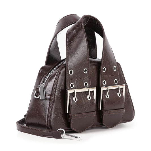 Buckle Accented Hand Tote