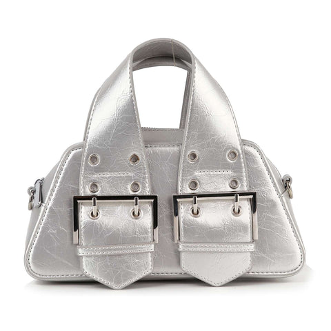 Buckle Accented Hand Tote