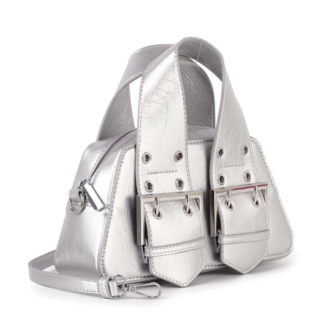 Buckle Accented Hand Tote