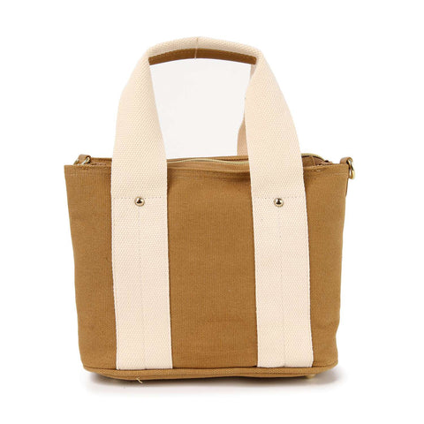 Contrast Petite Canvas  Hand Tote