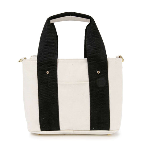 Contrast Petite Canvas  Hand Tote