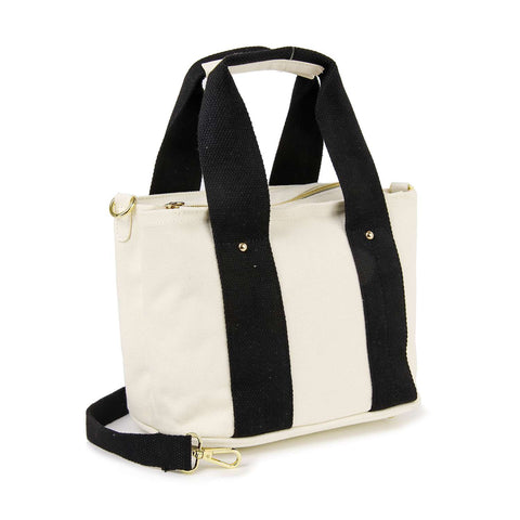 Contrast Petite Canvas  Hand Tote