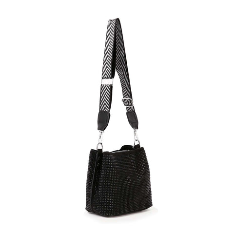 Guitar Strap Rhinestone Bucket Bag