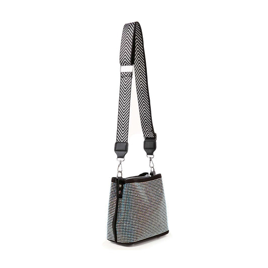 Guitar Strap Rhinestone Bucket Bag