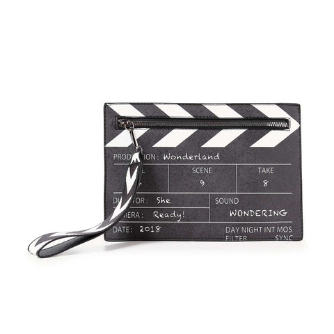 Movie Clapboard Design Shoulder Bag Wristlet