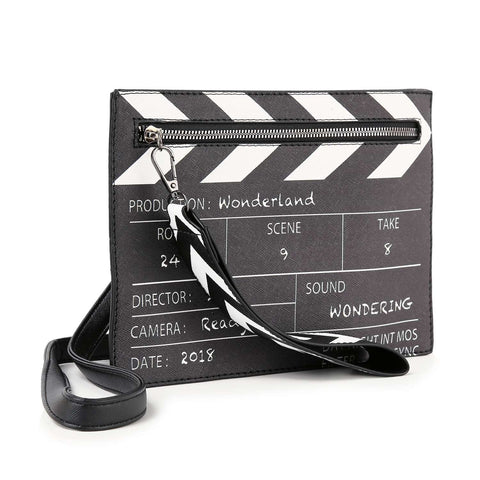 Movie Clapboard Design Shoulder Bag Wristlet