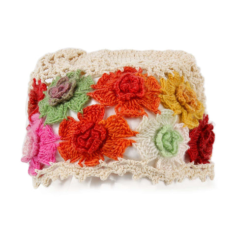 Floral Crochet Knit Hat