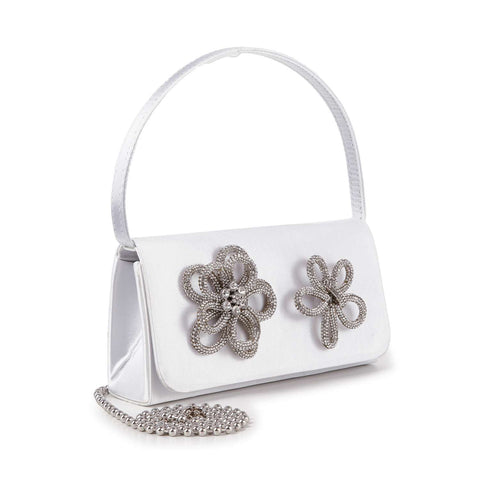 Rhinestone Knotted Flower Design Evening Bag