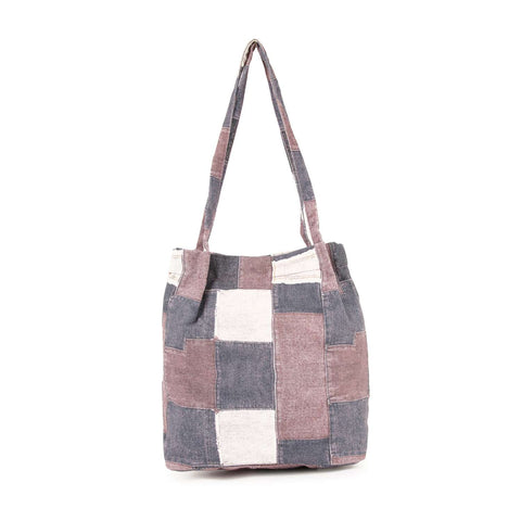 Patchwork Canvas Shoulder Bag