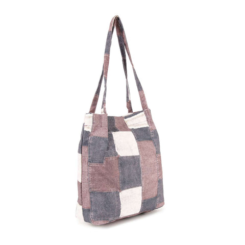 Patchwork Canvas Shoulder Bag