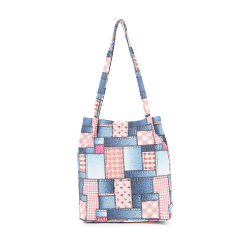 Patchwork Canvas Shoulder Bag