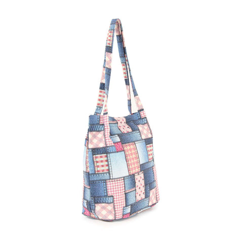 Patchwork Canvas Shoulder Bag