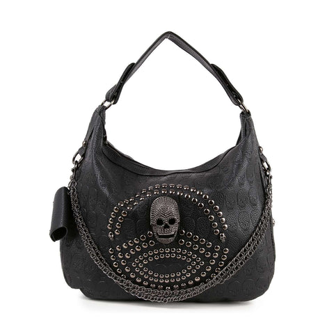 Highly Decorative Skull Hobo Handbag