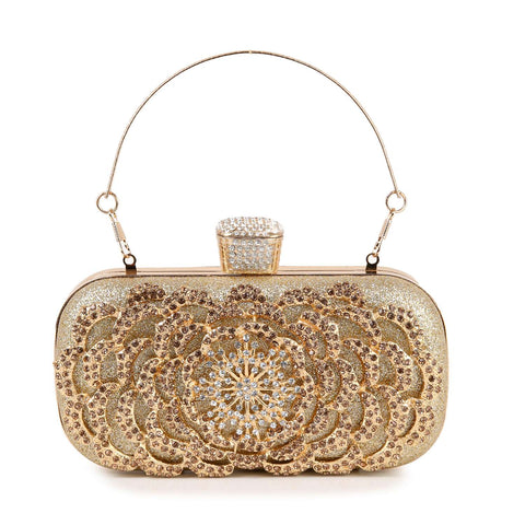 Decorative Rhinestone Accented Evening Bag