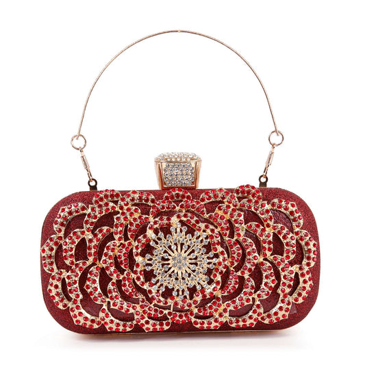 Decorative Rhinestone Accented Evening Bag