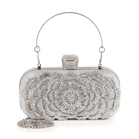 Decorative Rhinestone Accented Evening Bag