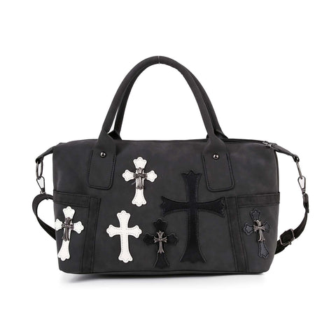 Cross Accented Large Hand Tote