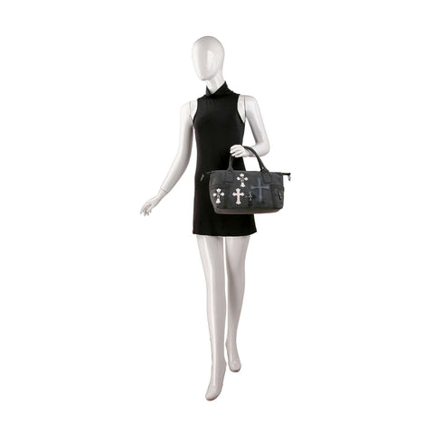 Cross Accented Large Hand Tote