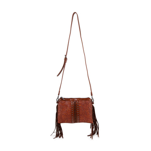 Western Tooled Embossed Shoulder Bag