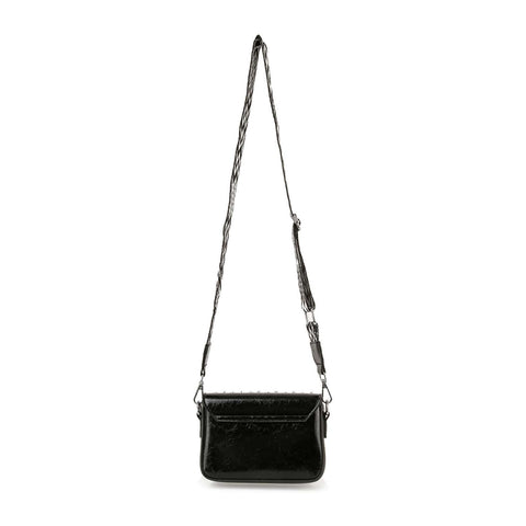 Guitar Strap Accented Studded Shoulder Bag