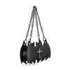 Cross Accented Bat Shoulder Bag