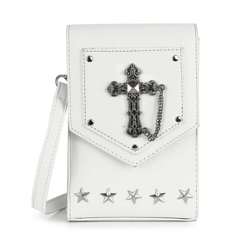 Decorative Cross Accented Petite Crossbody Bag