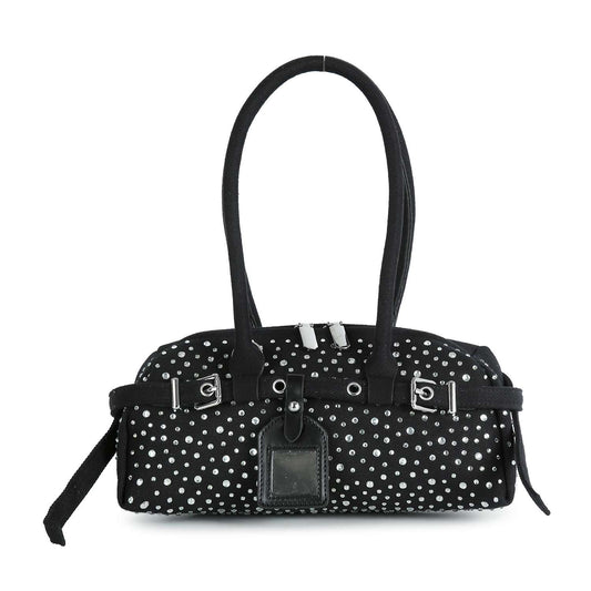 Rhinestone Belted Hand Tote