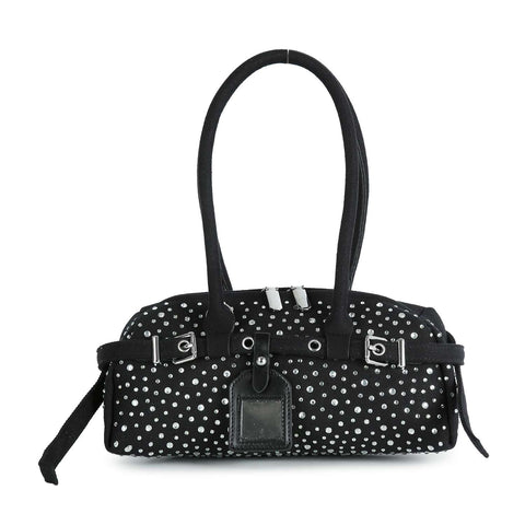 Rhinestone Belted Hand Tote