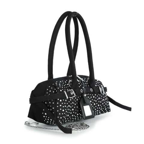 Rhinestone Belted Hand Tote