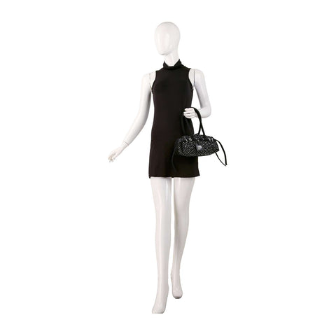 Rhinestone Belted Hand Tote