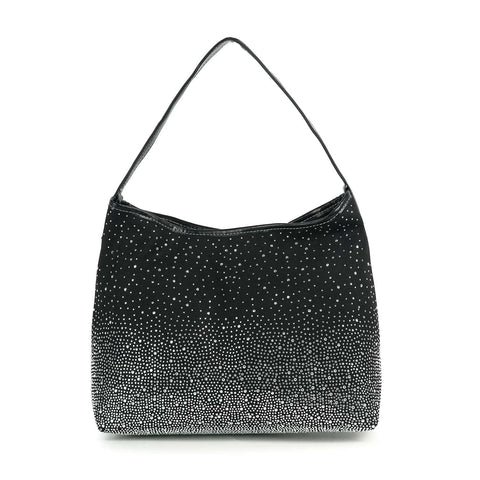 Glamorous Rhinestone Design Hobo Handbag