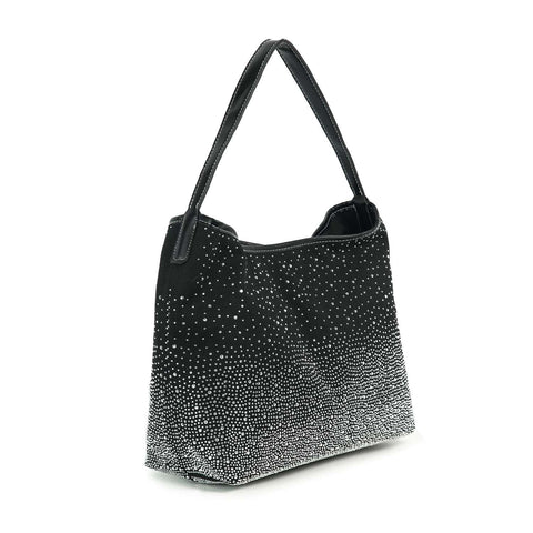 Glamorous Rhinestone Design Hobo Handbag