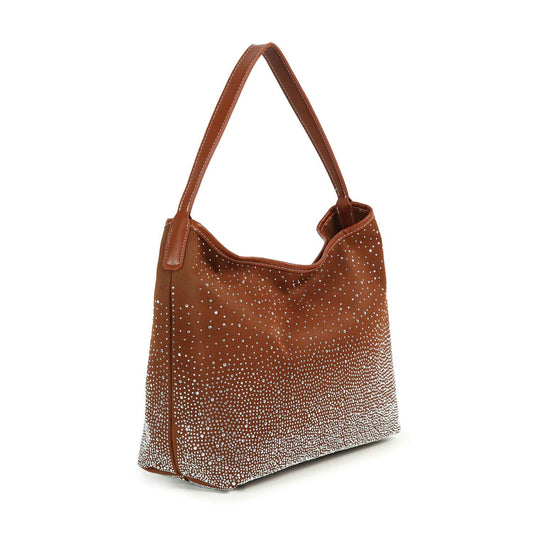 Glamorous Rhinestone Design Hobo Handbag