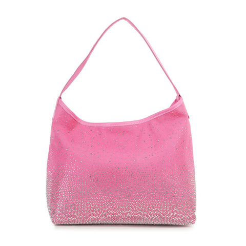 Glamorous Rhinestone Design Hobo Handbag