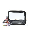 Scarf Accented Clear Crossbody Bag