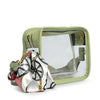 Scarf Accented Clear Crossbody Bag